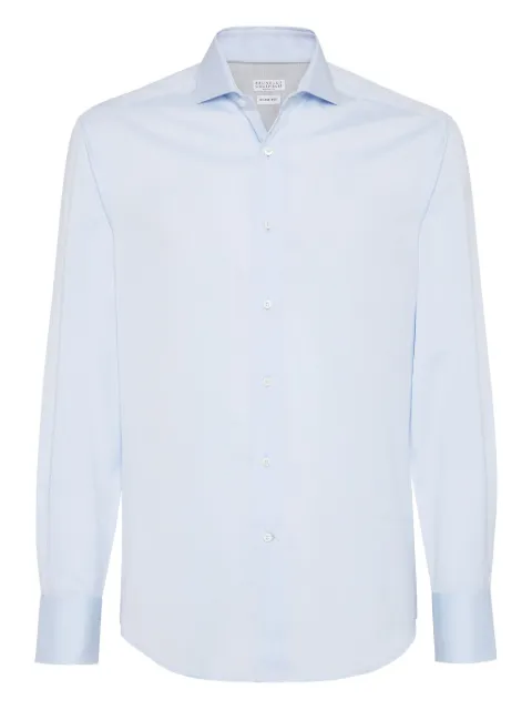 Brunello Cucinelli twill shirt Blue MBUC41718C735