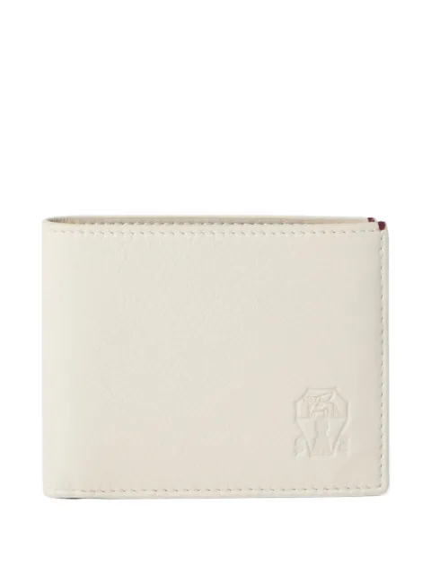 Brunello Cucinelli logo-debossed leather wallet White MWMCBU006C7208