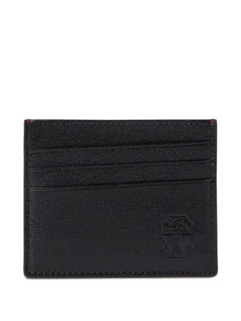 Brunello Cucinelli grained leather cardholder Black MWRLBU434C101
