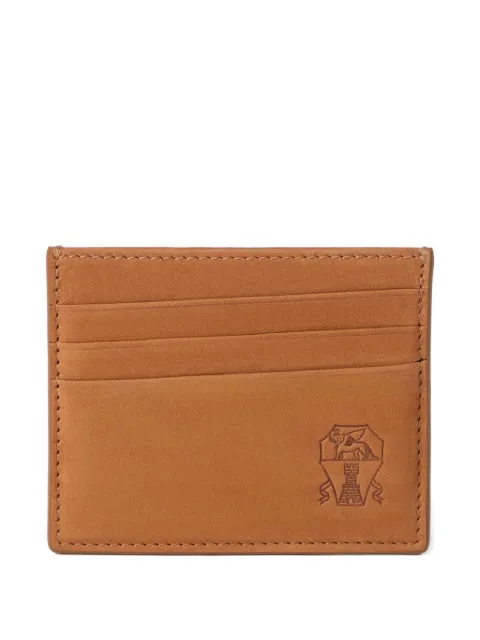 Brunello Cucinelli logo-embossed cardholder Brown MWSKBU434C9734