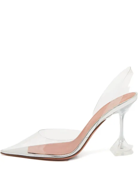 Amina Muaddi pre-owned 100mm Holli slingback pumps White 1088743