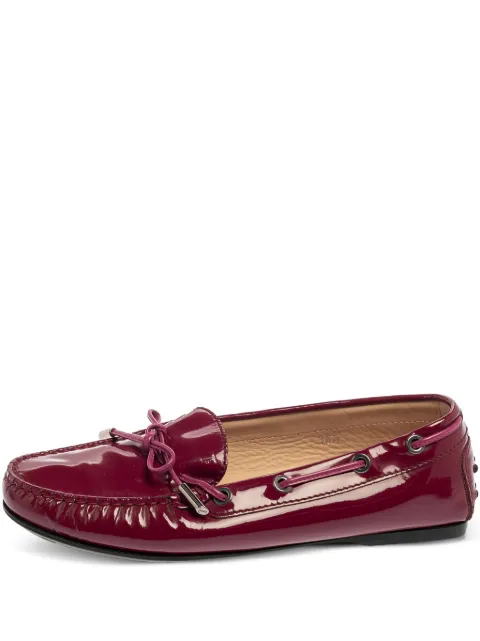 Tod's Vintage pre-owned patent-leather boat shoes Pink 386637