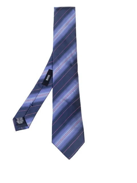 BOSS pre-owned striped tie Blue 541230