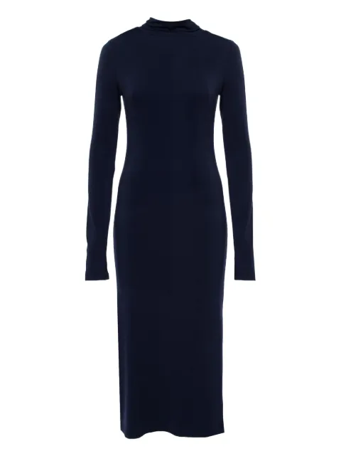 alice + olivia high-neck long-sleeve dress Blue 423163