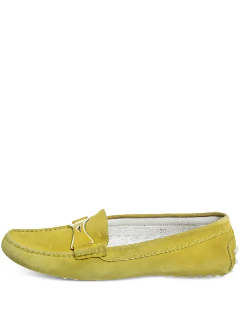 Tod's Vintage suede loafers Green 458894