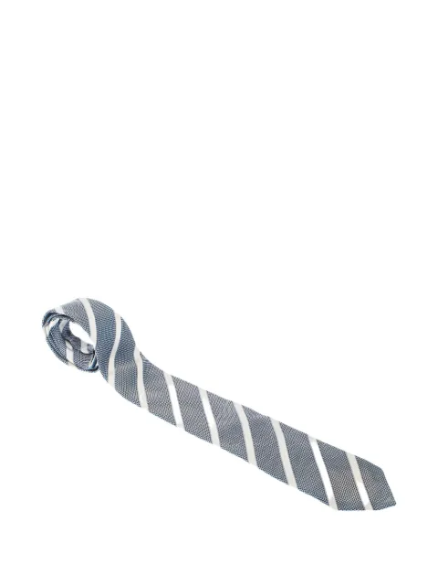 BOSS striped silk tie Blue 228153