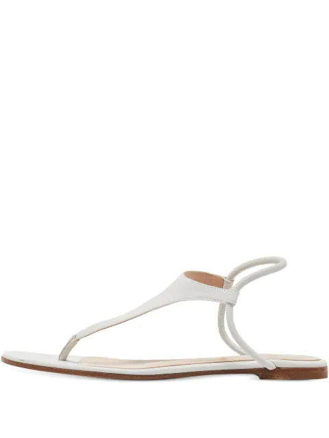 Gianvito Rossi Pre-owned leather T-strap sandals White 1117195