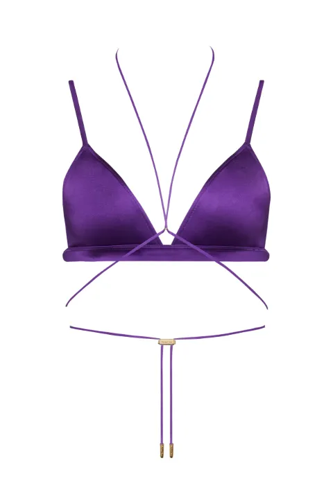 Maison Close Glow triangle bikini top Purple 563477