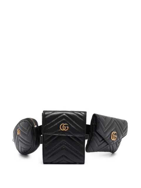 Gucci Pre-Owned 2024 matelassé belt bag Black 1068433