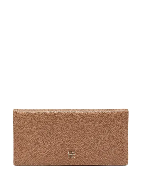 Carolina Herrera Vintage pre-owned CH leather grain wallet Brown 999799