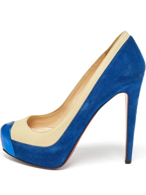 Christian Louboutin Pre-Owned 2024 130mm two-tone pumps Blue 997973