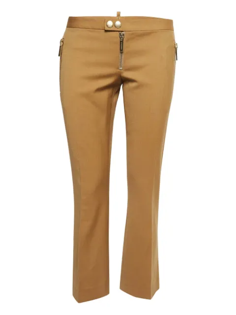 DSQUARED2 zip fastening trousers Brown 974022