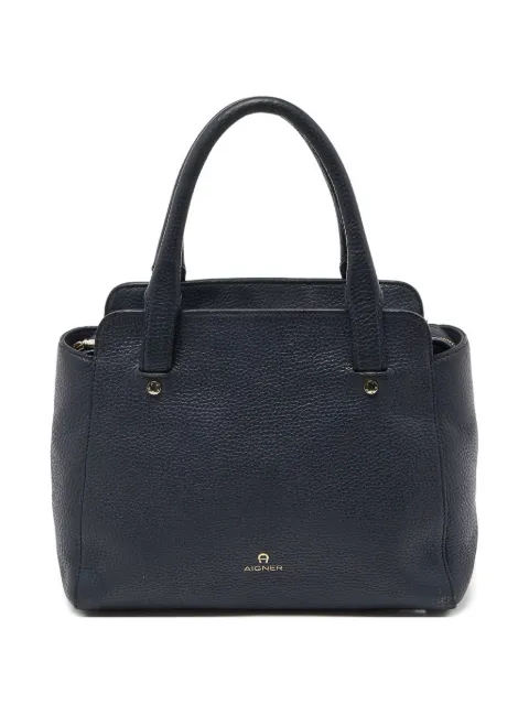 Aigner Vintage Pre-owned leather tote bag Blue 995318