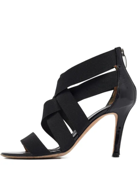 Sergio Rossi Vintage elastic-strap heeled sandals Black 965817