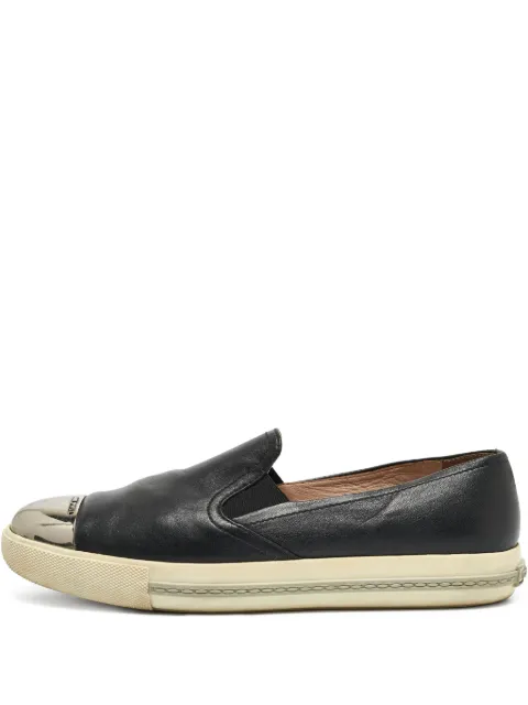 Miu Miu Pre-Owned slip-on sneakers Black 929764
