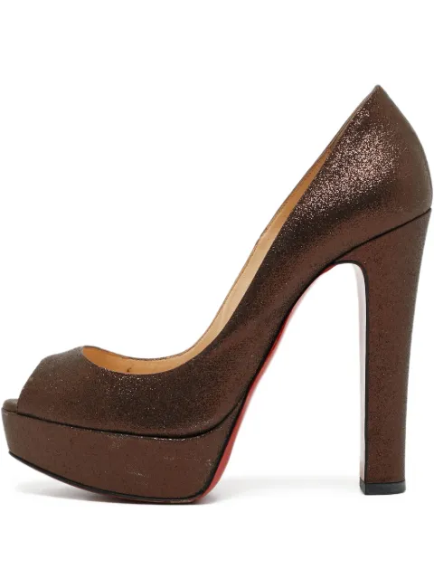 Christian Louboutin Pre-Owned 120mm leather pumps Brown 925799