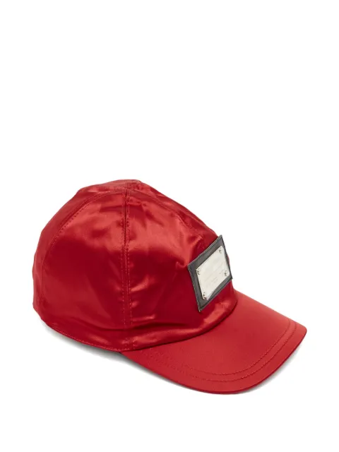 Dolce & Gabbana Pre-Owned satin logo cap Red 889326
