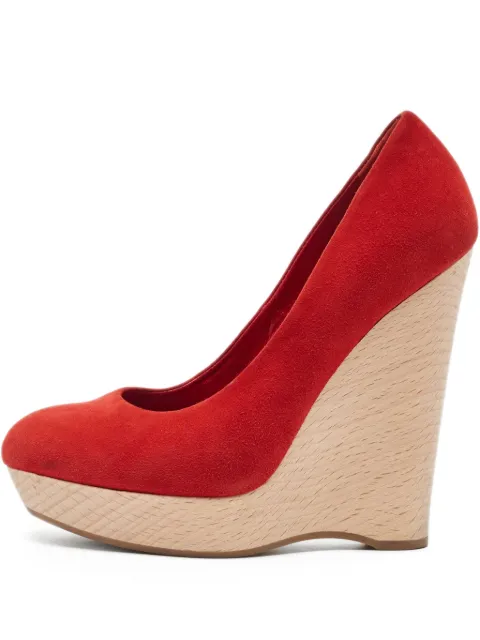 Saint Laurent Pre-Owned 150mm platform pumps Red 922367