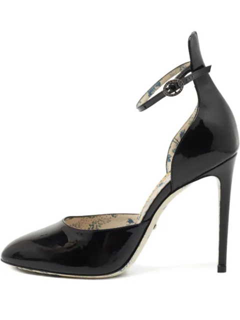 Gucci Pre-Owned 110mm leather heeled pumps Black 752380
