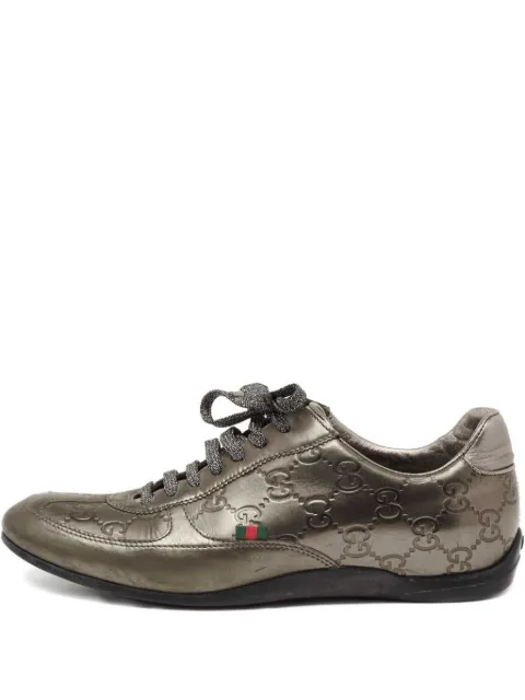 Gucci Pre-Owned Double G sneakers Silver 647689