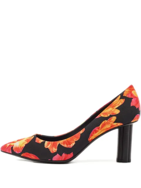 Ferragamo Pre-Owned Badia floral-print pumps Black 858184