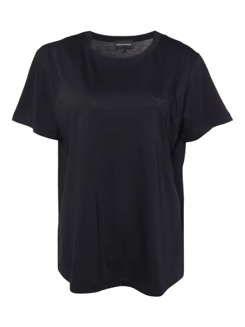 Emporio Armani Pre-Owned logo-print T-shirt Black 899038