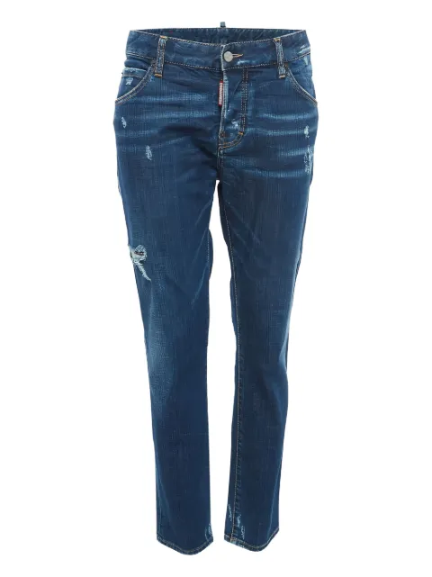 DSQUARED2 pre-owned distressed jeans Blue 916695