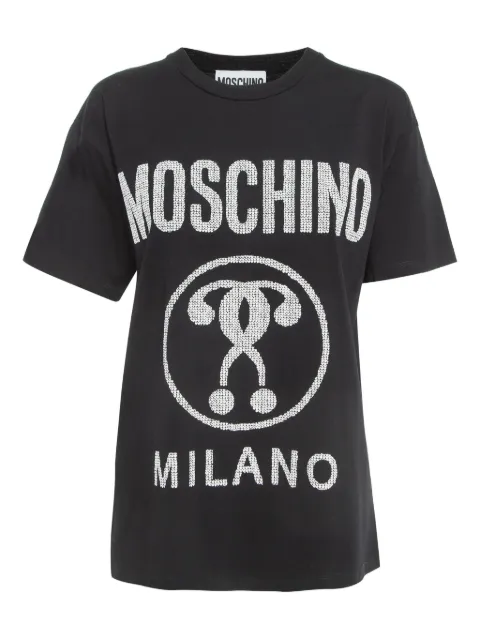 Moschino Pre-Owned Double Question Mark T-shirt Black 928642