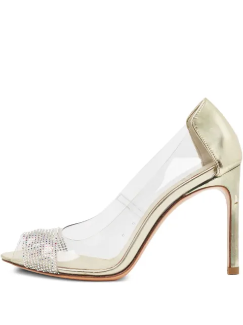 Stuart Weitzman 105mm crystal-embellished pumps White 909174
