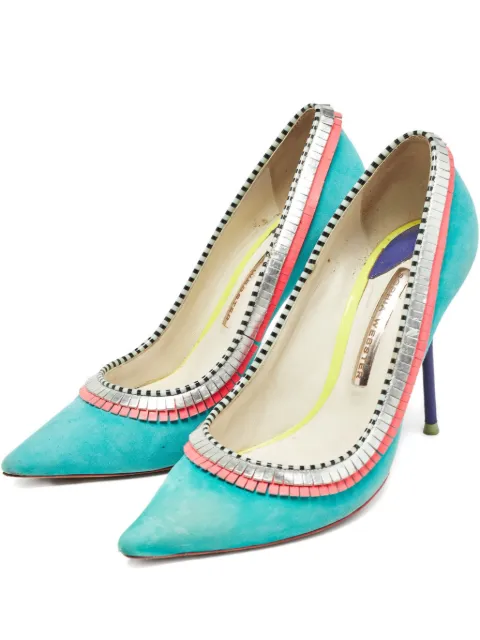 Sophia Webster 105mm trim detail pumps Blue 981579