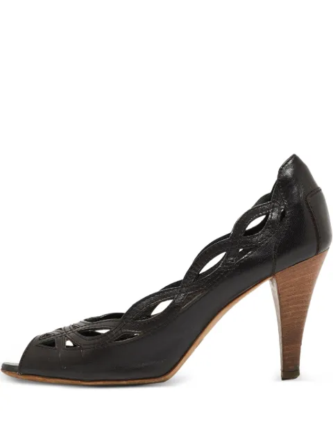 Tod's Vintage 80mm peep-toe pumps Black 912037
