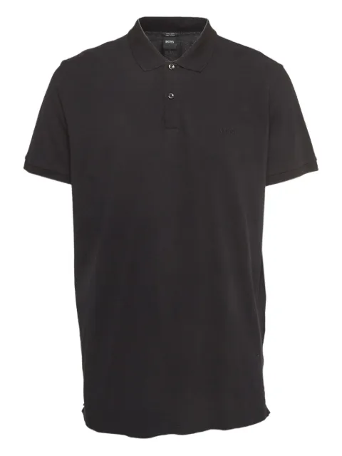 BOSS pre-owned piqué polo shirt Black 952853