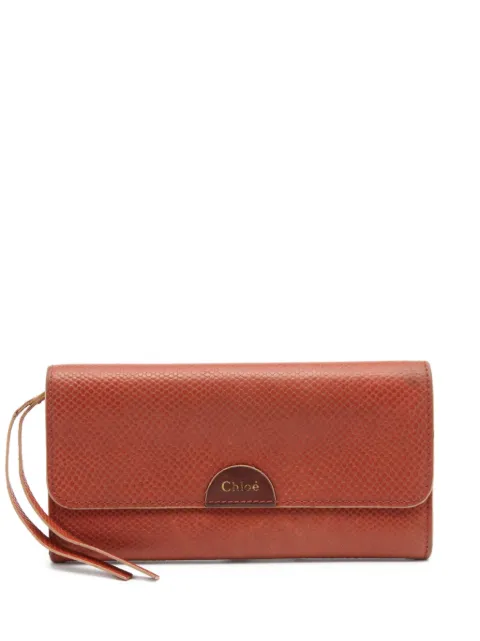 Chloé Pre-Owned leather wallet Brown 816344