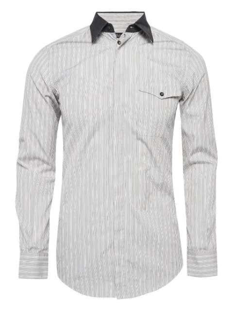 Dolce & Gabbana Pre-Owned 2023 striped collar shirt White 975826