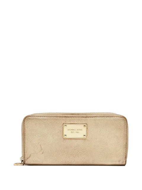 Michael Kors Vintage pre-owned leather zip-around wallet Gold 926867