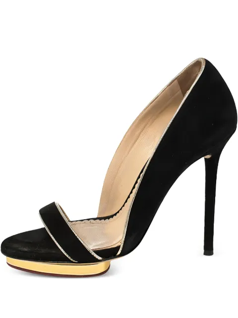 Charlotte Olympia pre-owned 115mm Christine sandals Black 437790