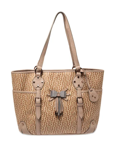 Aigner Vintage canvas tote bag Neutrals 361081