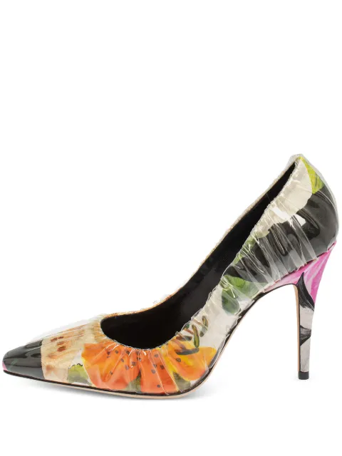 Jimmy Choo Pre-Owned x Off White 100mm Anne pumps Orange 428832