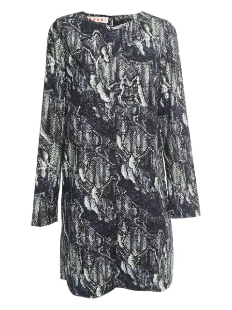 Marni Pre-Owned abstract-print mini dress Black 835364