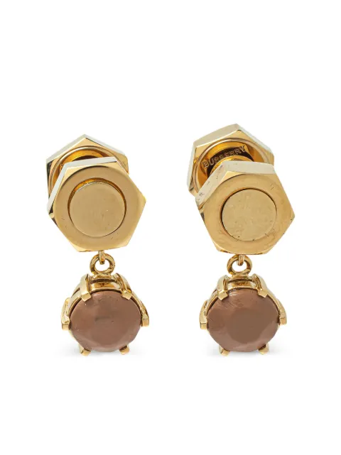 Burberry Pre-Owned Nut & Bolt drop earrings Gold 387422