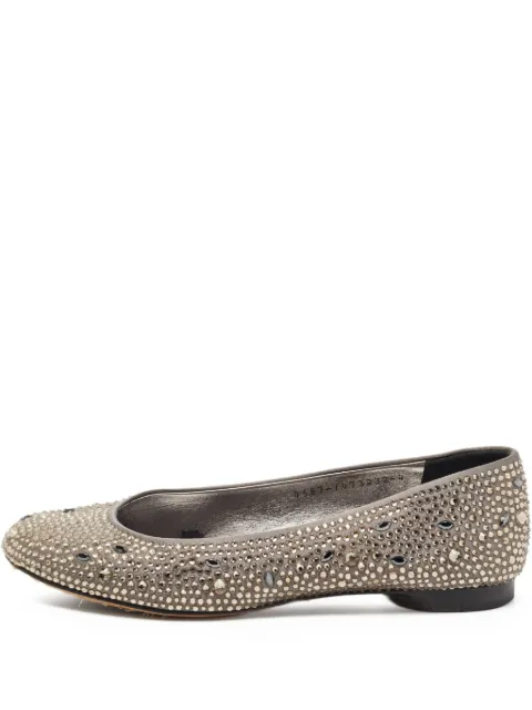 Gina crystal-embellishment ballet flats Grey 782103