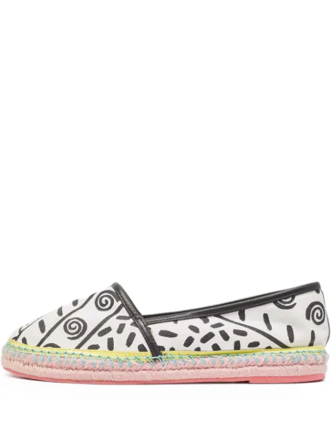Sophia Webster pre-owned printed flat espadrilles White 997963