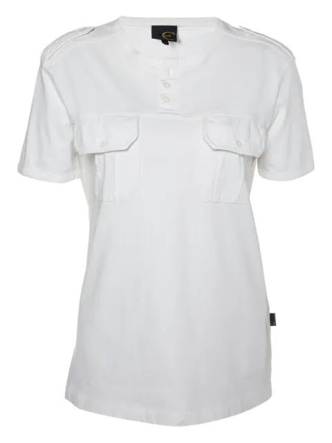 Just Cavalli Vintage 2024 pockets henley t-shirt White 854057