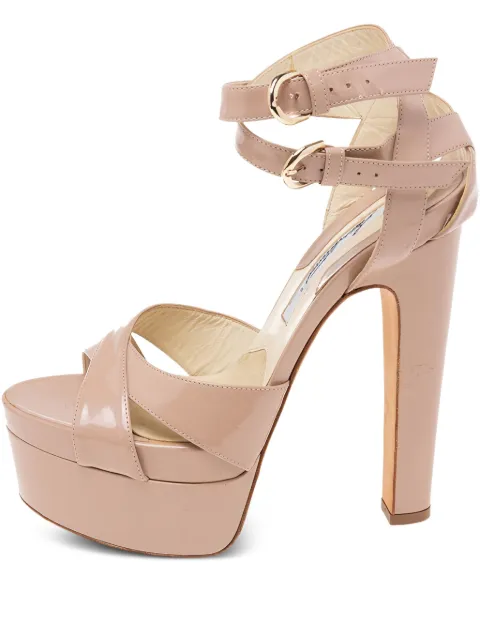 Brian Atwood pre-owned 150mm platform sandals Neutrals 598142