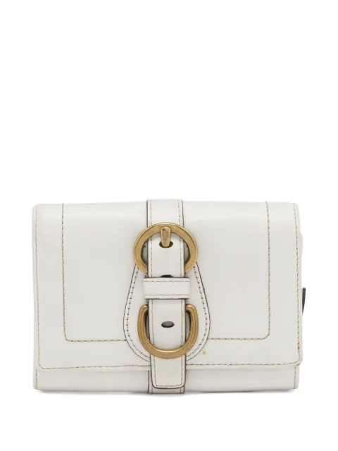 Coach Vintage pre-owned leather buckled wallet White 803363