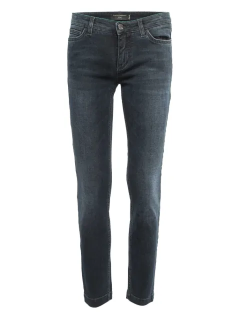 Dolce & Gabbana Pre-Owned logo-plaque jeans Black 828626