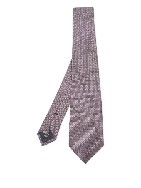 Ermenegildo Zegna Vintage patterned silk tie Purple 913279
