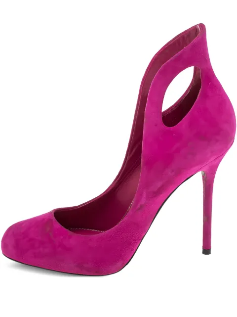 Sergio Rossi Vintage pre-owned 110mm cutout suede pumps Pink 543736