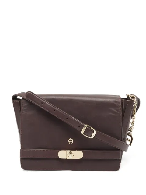 Aigner Vintage pre-owned leather flap bag Brown 909900