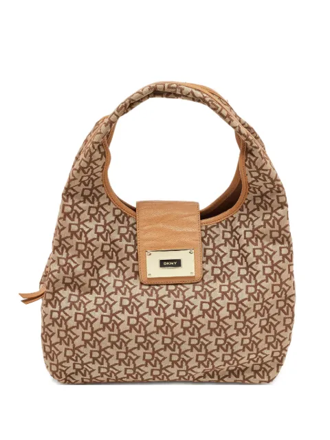 DKNY Vintage Pre-owned medium monogram-pattern tote bag Brown 882506